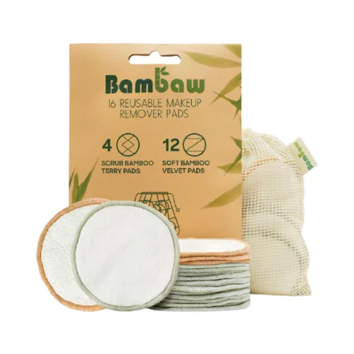 Bambaw jastučići za skidanje šminke za višekratnu upotrebu - 16 komada