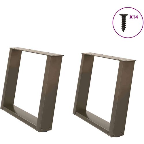  Noge za klub stolić U-oblik 2 kom Prirodni čelik 60 x (42-43) cm Čelik - Prirodna 60 x (42-43) cm 1 Cijene