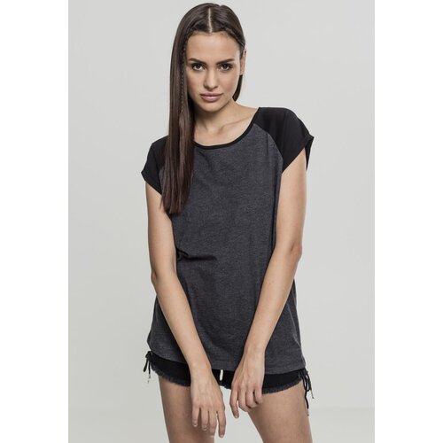 UC Ladies Women&amp;#039;s raglan T-shirt with contrasting charcoal/black Slike