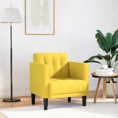 SOFA s naslonima za ruke svijetložuta 53 cm tkanina - Svjetložuta 1 Cijene