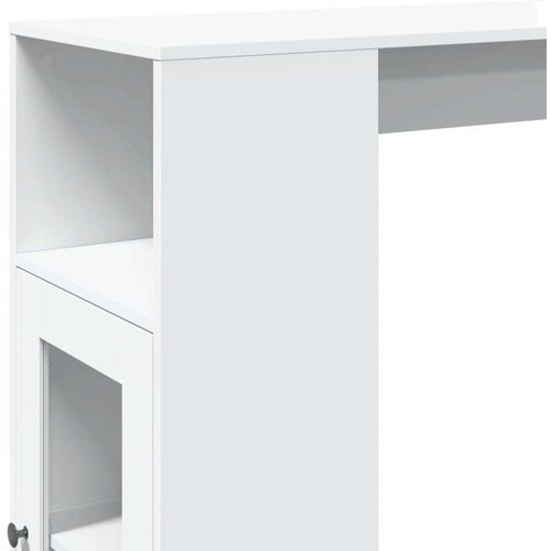 VidaXL Barski stol s držačima bijeli 101x40x103,5 cm drveni Slike
