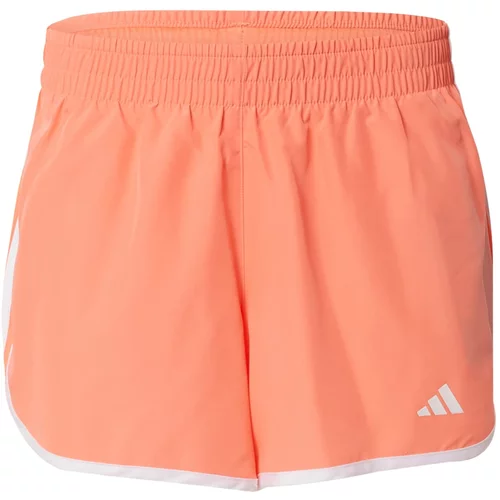 Adidas Športne hlače 'Marathon 20 ' marelica / bela