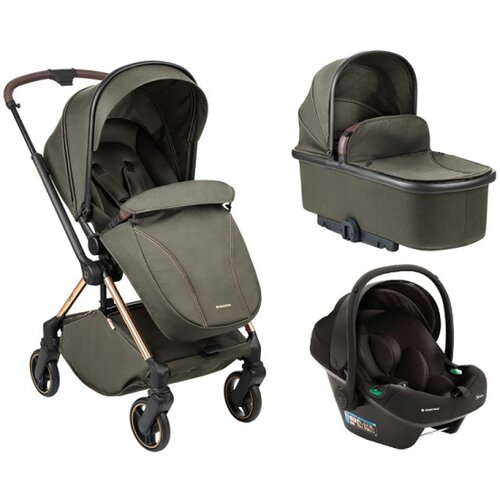Kikka Boo kolica Lanah 3in1 premium set sa autosedištem I-Trail I-size i tvrdom korpom Army Green (KKB21148 PRSET) Cene