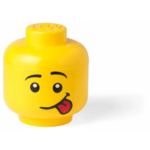 Lego Rumena škatla za shranjevanje v obliki glave Silly, ⌀ 16,3 cm