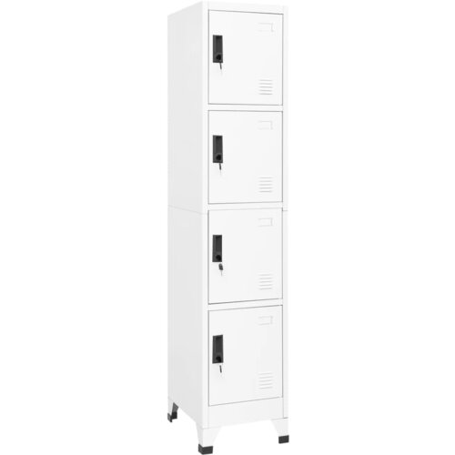 vidaXL omara s ključavnico bela 38x45x180 cm jeklo Cene