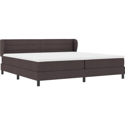Box Spring Krevet s Madracem Tamno Smeđi 200x200 cm Tkanina Slike