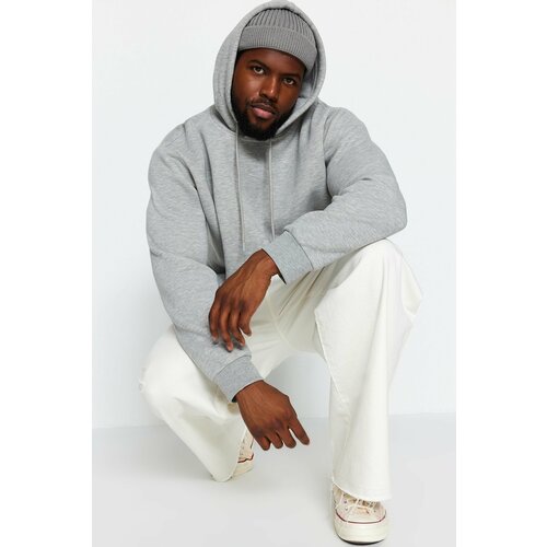Trendyol Plus Size Sweatshirt - Gray - Regular fit Slike