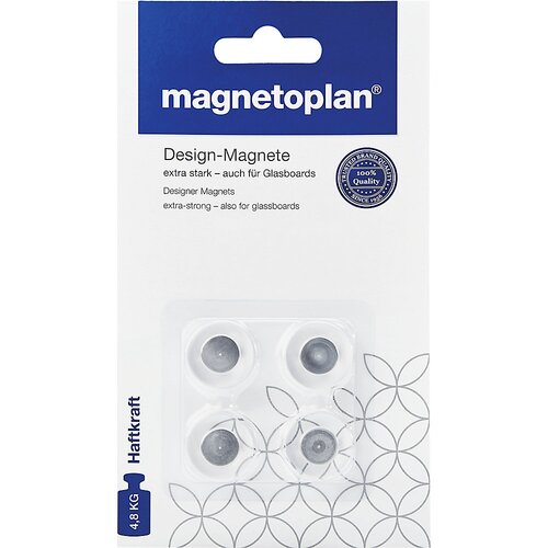 magnetoplan Lepo oblikovan magnet, za steklene table, DE 12 kosov, Ø 20 mm, prozorna izvedba Cene