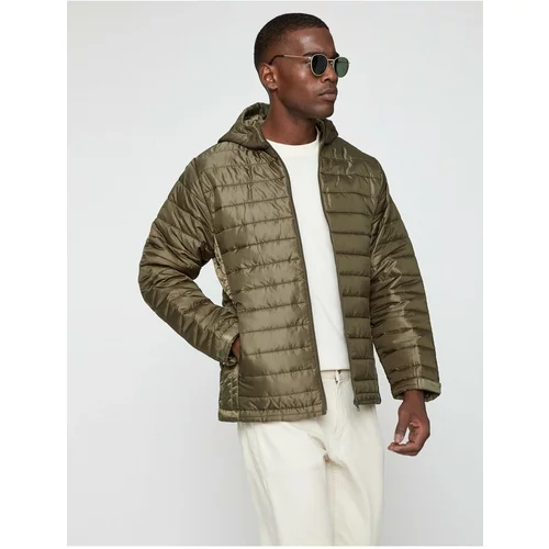 Koton Hooded Puffy Coat with Pocket Detail.