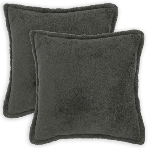  Presvlaka za jastuk 2 kom. HOUTEN Tamnosiva 55 x 55 cm Boucl&eacute; - Tamnosiva 55 x 55 cm 2 Cijene