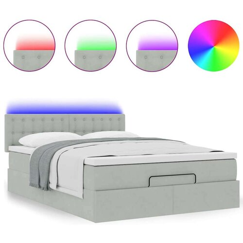  Otomanski krevet s madracem i LED 140x190 cm bar&amp;scaron;unasti Slike