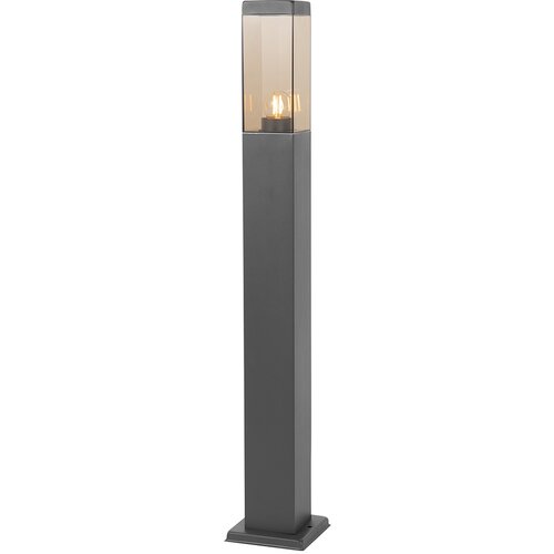 QAZQA Moderna zunanja svetilka temno siva z dimom 80 cm - Malios Slike