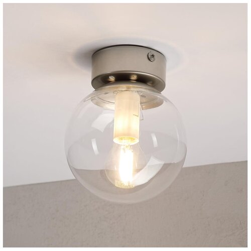  Plafonsko svetlo ELIAS 1xE14/5W/230V &amp;Oslash; 13 cm matni hrom/prozirno staklo Slike