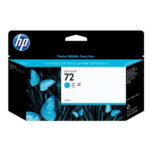 HP Originalna kartu&amp;scaron;a s črnilom 72, cijan, visoke zmogljivosti 130 ml, pakiranje: 1 kos. Slike