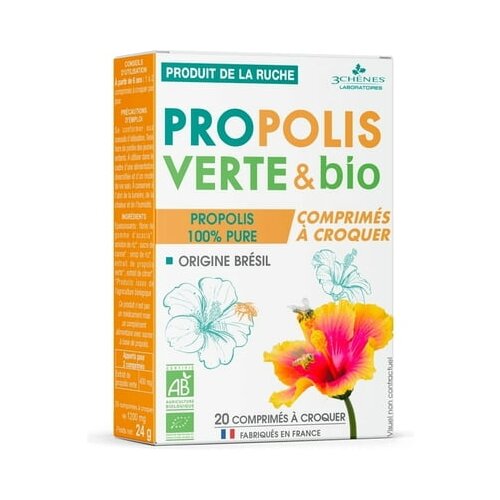 3 Chenes Laboratories propolis Verte Pure Tablets Organic Cene