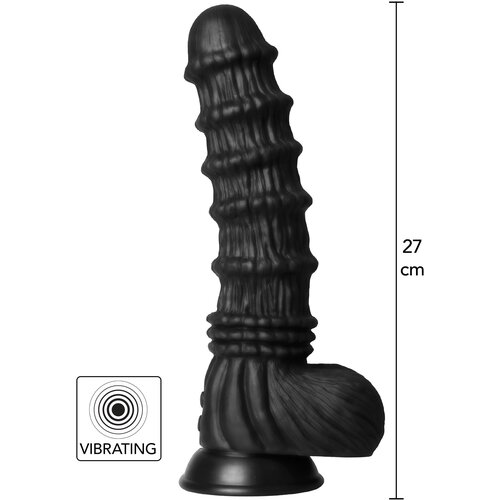 Hidden Desire Extreme Vibrating Dragon Monster Dildo Black Cene