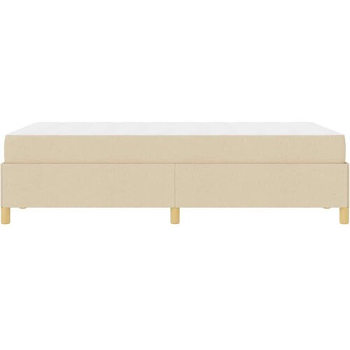  Krevet s opruga kutije Bijela i krem 120 x 190 cm Poliester Slike