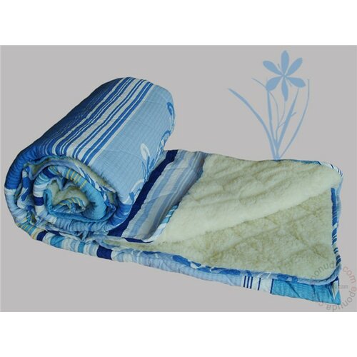 Stefan prekrivač krep-veštačko krzno plava, bela Slike