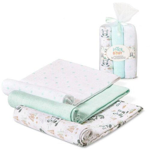 Interbaby Tetra pelene Panda Mint 80x80 - 3 kom Cijene