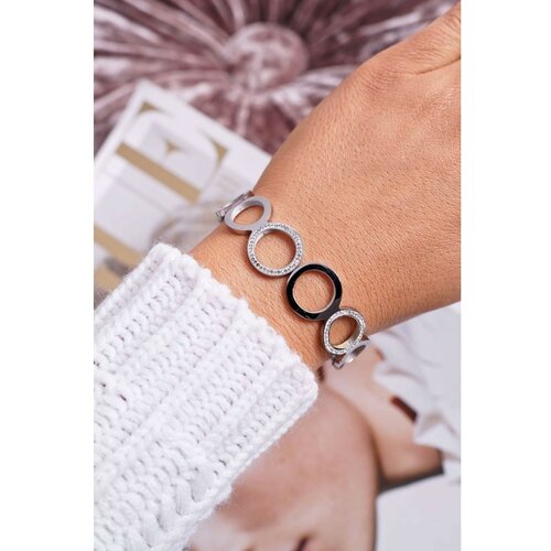 Kesi Women's Bracelet Steel With Zircons Silver Faith Slike