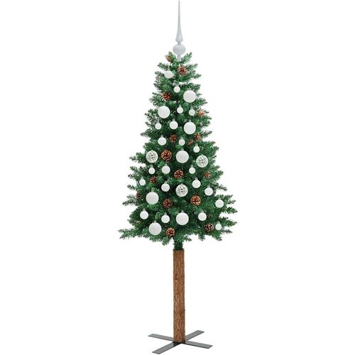 VidaXL Mr&amp;scaron;avo božićno drvce Zelena 150 cm PVC i čvrsto drvo bora Slike