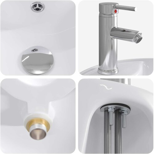  Umivaonik s policom Hrast sonoma 49,5 x 44,5 x 65 cm Slike