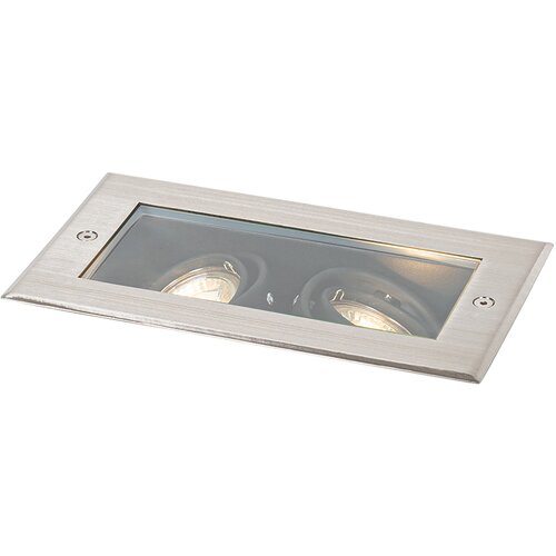 QAZQA Smart grondspot staal 2-lichts verstelbaar IP65 incl. 2 GU10 50mm - Oneon Slike