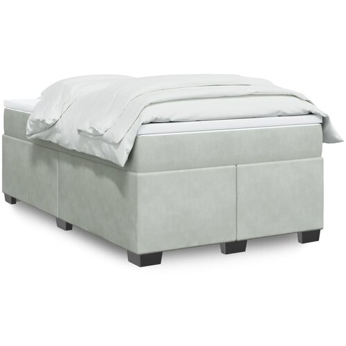 Box spring krevet s madracem svjetlosivi 120x200 cm bar&scaron;unasti Cijene