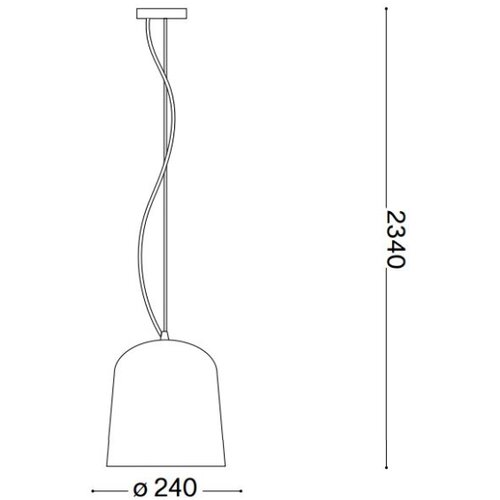 Ideal Lux luster na sajli bistro 1xE27/60W/230V pr. 24 cm zadimljeno staklo Slike