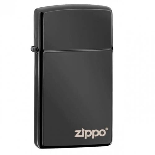 Zippo 28123ZL upaljač - slim ebony logo Slike