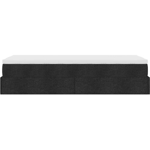 VidaXL Otomanski okvir kreveta s madraca crni 90x190cm od tkanine Slike