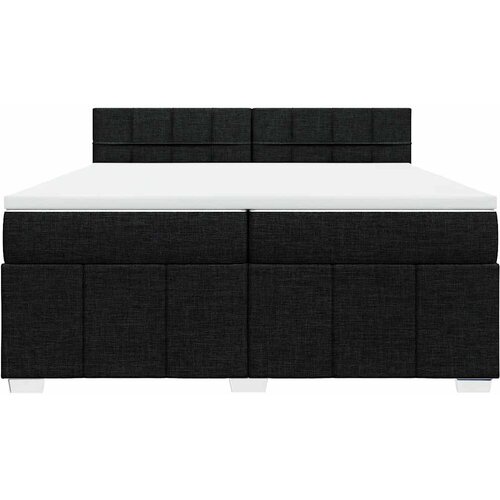  Krevet s oprugama i madracem crni 200x200 cm od tkanine Slike