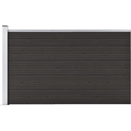 vidaXL ograjni panel wpc 175x105 cm črn Cene
