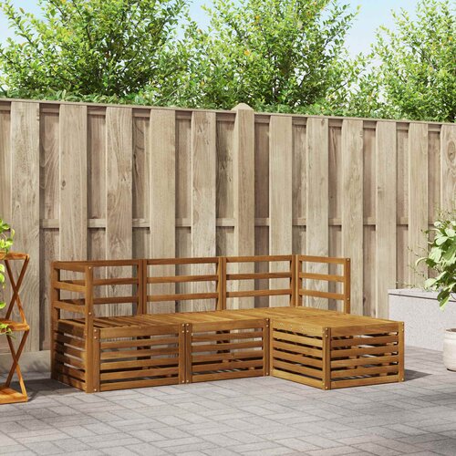  Set vanjskih sofa 4 pcs Prirodna Slike