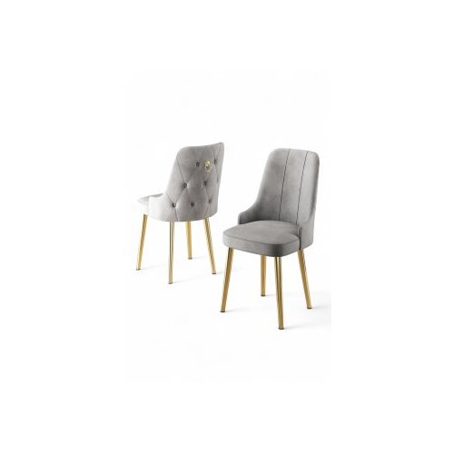 Hanah home set 2 stolice newa grey gold Cene