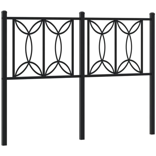 Maison Chic kovinsko posteljno vzglavje - vzglavna omarica - nočna omarica črno 120 cm, (21704925) Slike