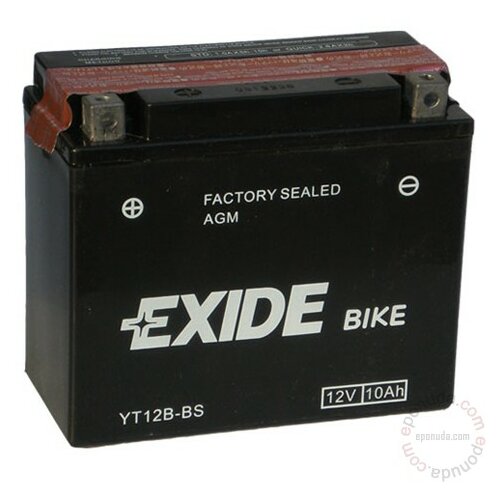 Exide BIKE YT12B-BS 12V 10Ah akumulator Slike