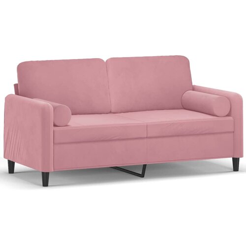 Maison Chic kavč - Sofa - Kanape dvosed z okrasnimi blazinami roza 140 cm žamet, (21727899) Cene