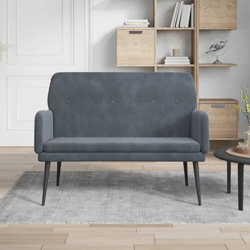vidaXL Klupa tamnosiva 108 x 79 x 79 cm baršunasta Cijene