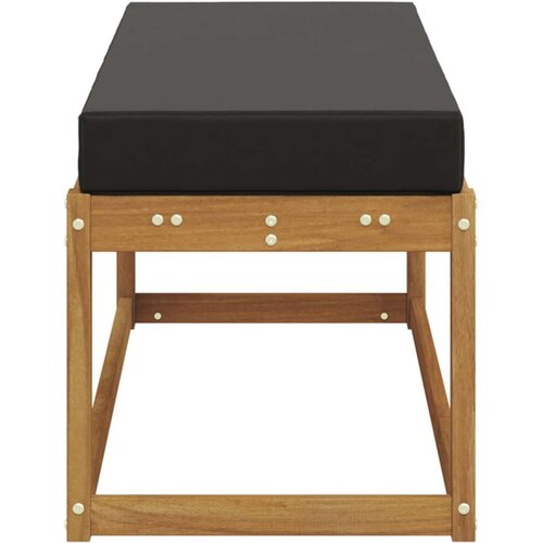  Vanjska Klupa Stolica s jastukom Prirodna 115 x 43 x 37 cm - Prirodna i crno 115 cm Otvoreno područje nogu Slike
