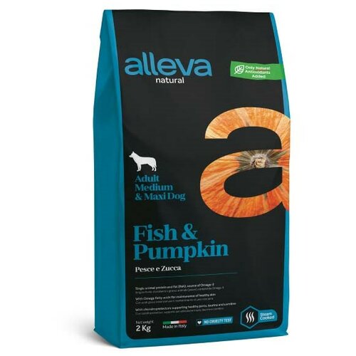 Alleva dog adult medium&maxi natural fish&pumpkin 2KG Cene