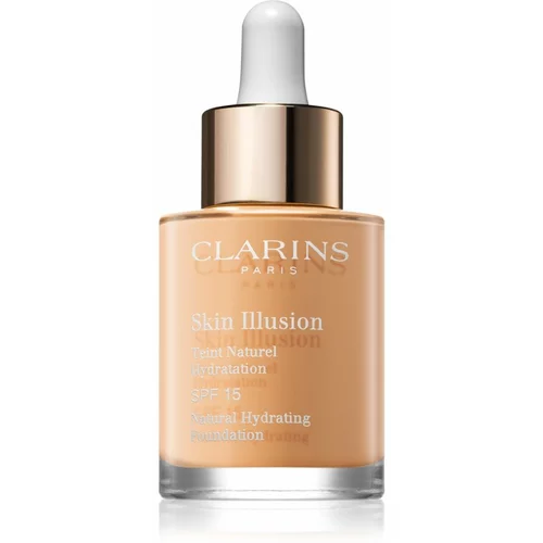 Clarins Skin Illusion Natural Hydrating Foundation posvjetljujući hidratantni puder SPF 15 nijansa 107 Beige 30 ml