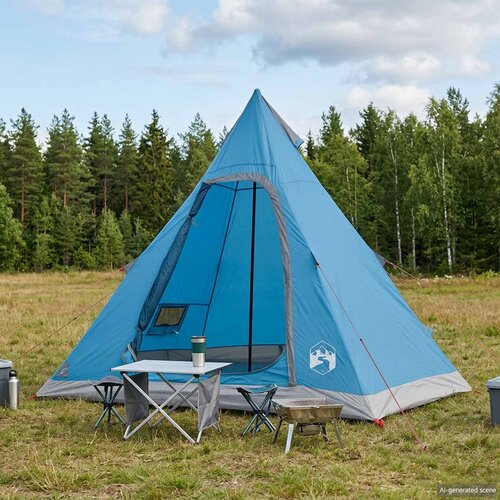 3 3 osoba Plava 185T Poliester s PU premazom Slike
