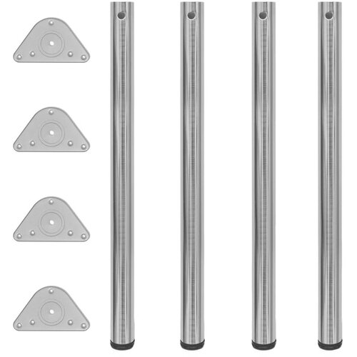 vidaXL 242146 4 Height Adjustable Table Legs Brushed Nickel 870 mm Cijene