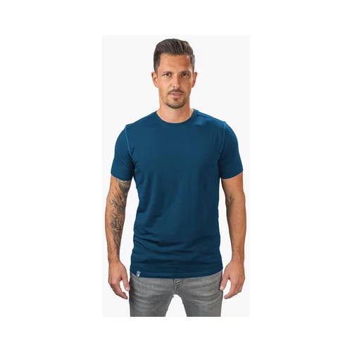 Alpin Loacker Moška majica s kratkimi rokavi Merino, modra - L