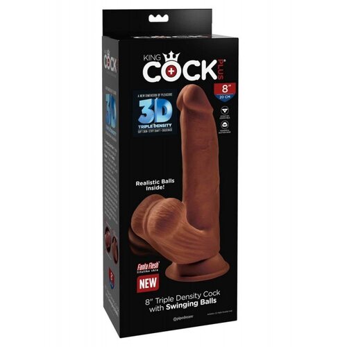 KING COCK PLUS dildo with swinging balls 8 brown Slike