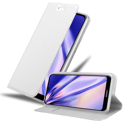 Cadorabo Ohi&scaron;je, združljivo z Huawei Y6S v klasično srebrno - Za&scaron;čitni ovitek z magnetnim zapiranjem, stoječo funkcijo in režo za kartice, (20566770) Cene