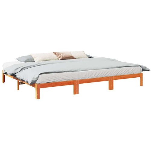  Obiteljski okvir kreveta bez madraca vosak smeđi puno drvo bor Cene