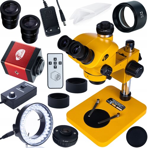 Rosfix SIRIUS PRO MSSP-T-PS1-O &ndash; TRINOKULARNI STEREOSKOPSKI MIKROSKOP | ZOOM 7&ndash;50X, LED, HDMI, C-MOUNT, WF10X/22, (5000036405) Cene