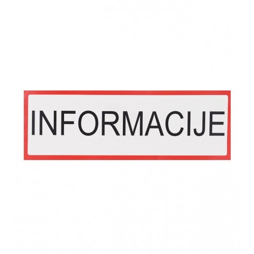 Master Naljepnica INFORMACIJE 10x30cm M50860 Cijene
